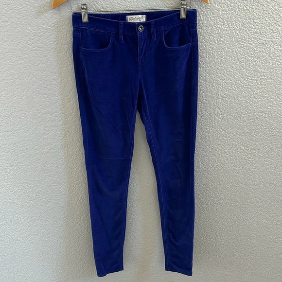 Madewell Womens Skinny Stretch Cords Corduroy Pants Indigo Blue 25/32 - Picture 2 of 6